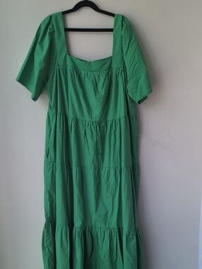Greylin Bright Green Gathered Waist Maxi Dress